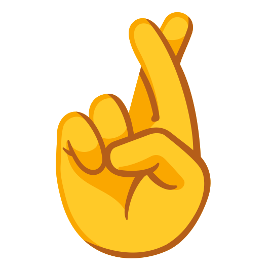 The crossed fingers emoji.