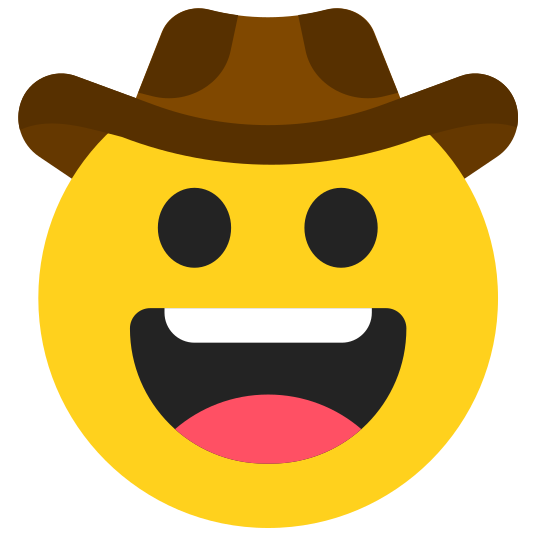 The cowboy hat face emoji.