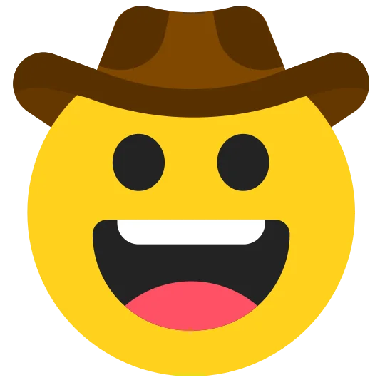 The cowboy hat face emoji.