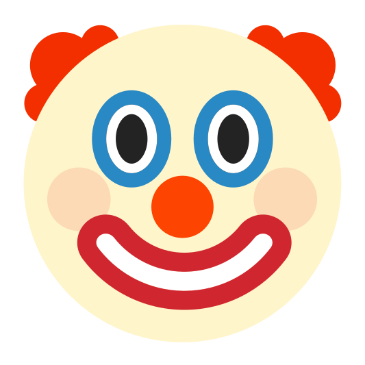 The clown face emoji.