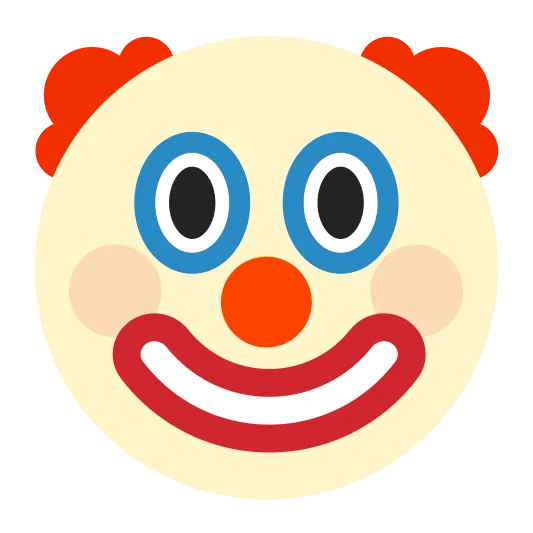 The clown face emoji.