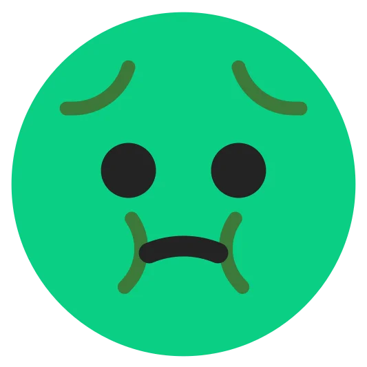 The nauseated face emoji.