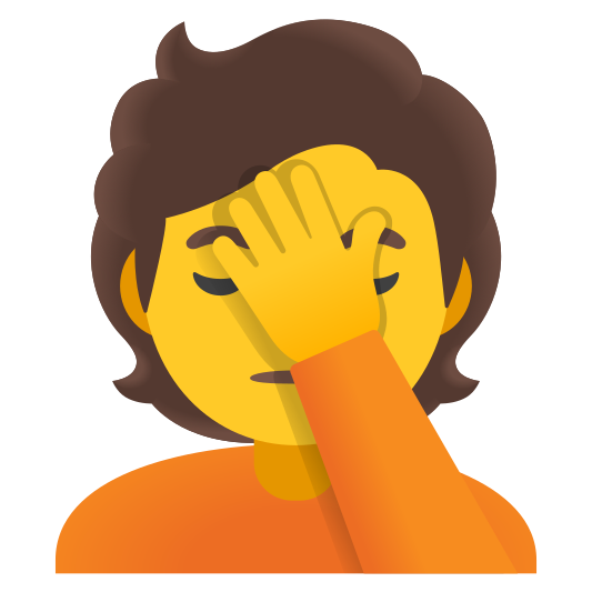 The person facepalming emoji.