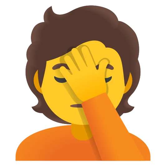 The person facepalming emoji.