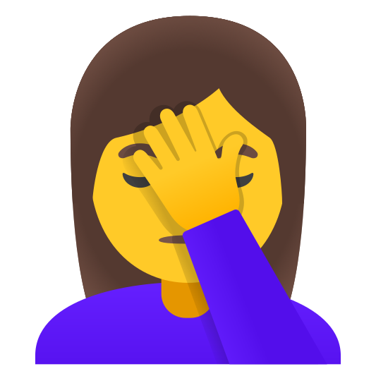 The woman facepalming emoji.