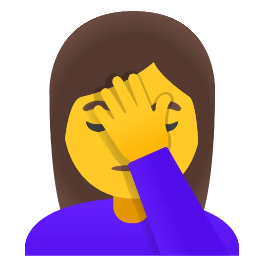 The woman facepalming emoji.
