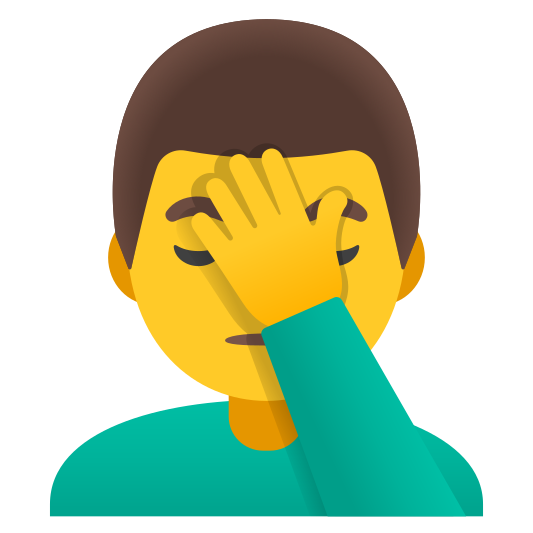 The man facepalming emoji.