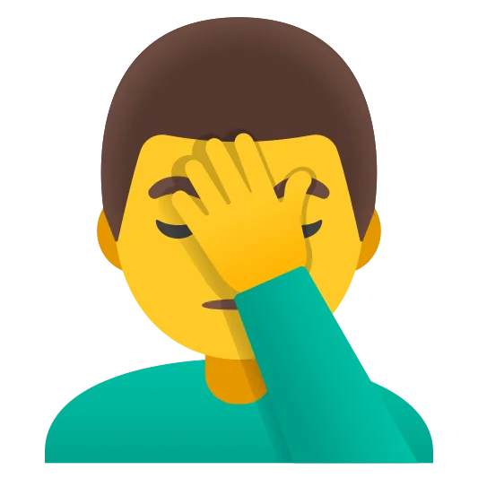 The man facepalming emoji.