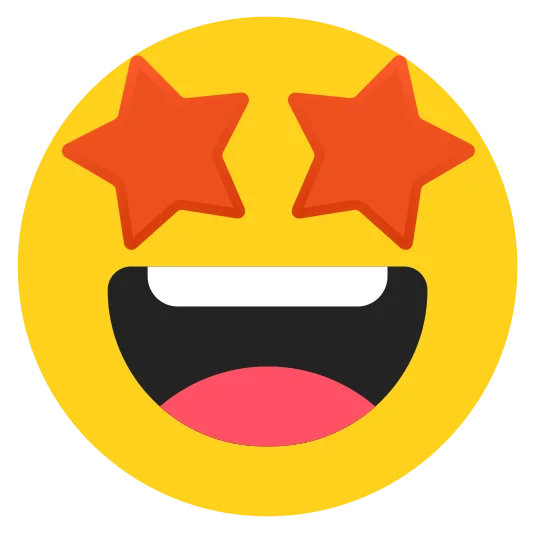 The star-struck emoji.