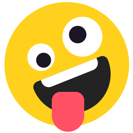 The zany face emoji.