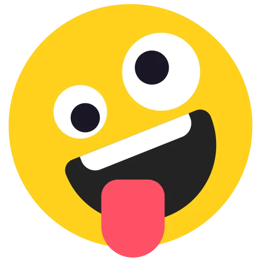 The zany face emoji.