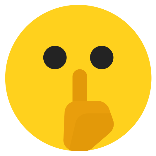 The shushing face emoji.
