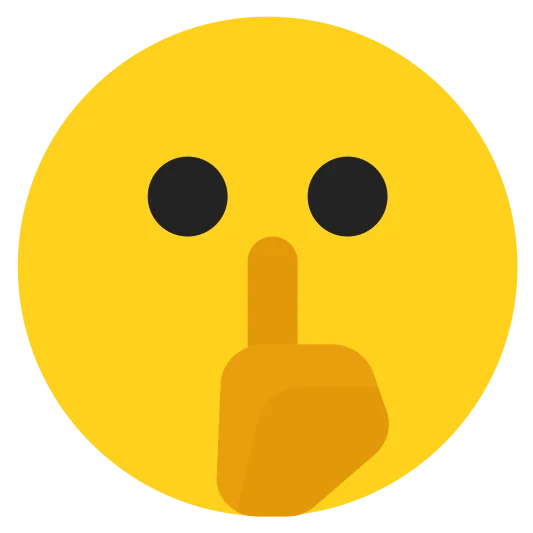 The shushing face emoji.