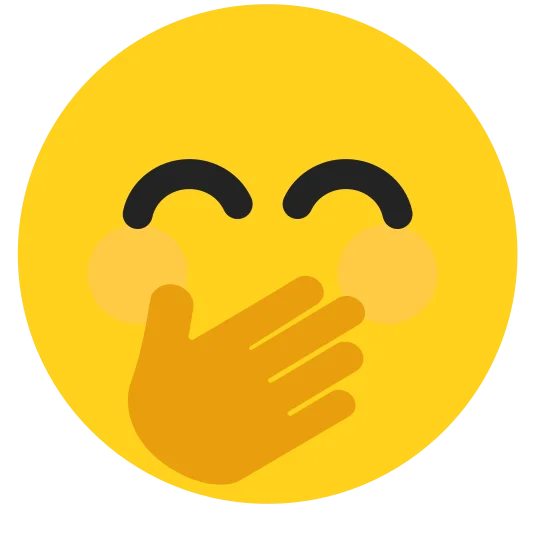 The face with hand over mouth emoji.