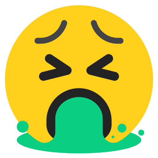 The face vomiting emoji.