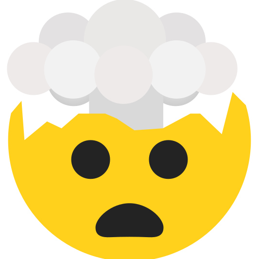 The exploding head emoji.