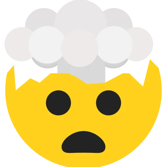 The exploding head emoji.