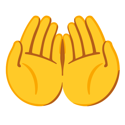 The palms up together emoji.