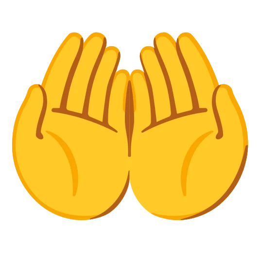 The palms up together emoji.