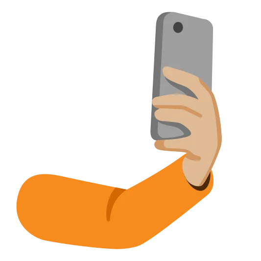 The selfie: medium-light skin tone emoji.