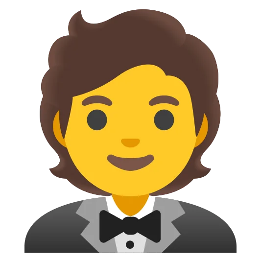 The person in tuxedo emoji.