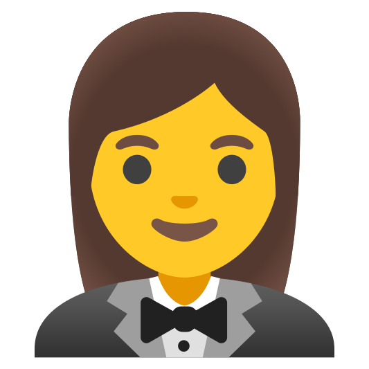 The woman in tuxedo emoji.
