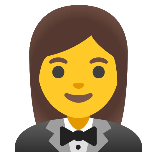 The woman in tuxedo emoji.