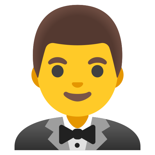 The man in tuxedo emoji.