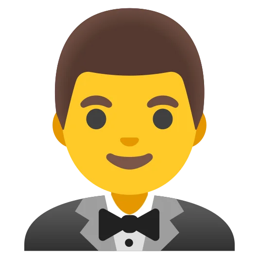 The man in tuxedo emoji.