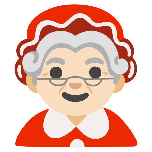 The mrs. claus: light skin tone emoji.