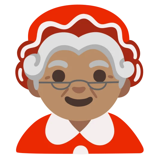 The mrs. claus: medium skin tone emoji.