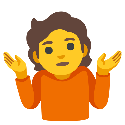 The person shrugging emoji.