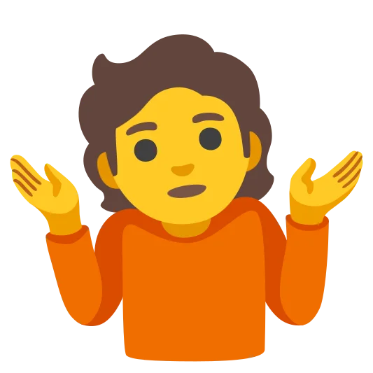 The person shrugging emoji.