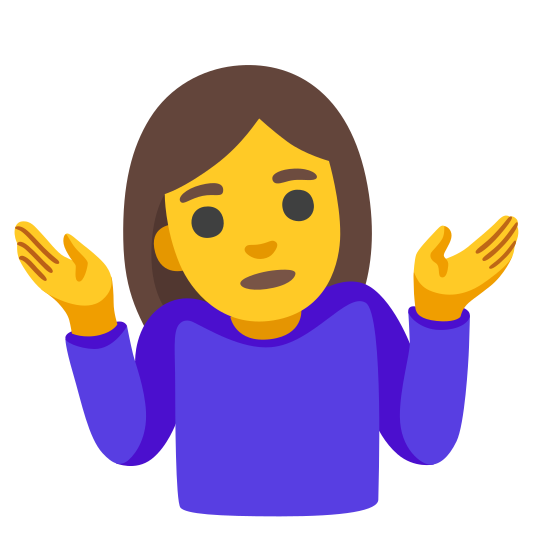 The woman shrugging emoji.