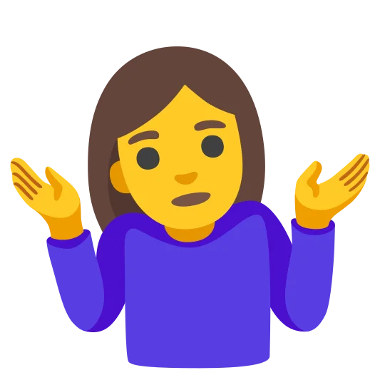 The woman shrugging emoji.