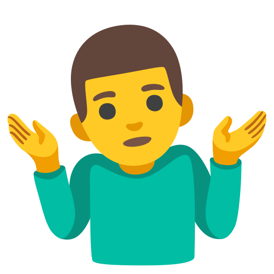 The man shrugging emoji.