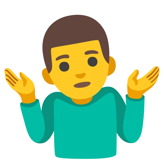 The man shrugging emoji.
