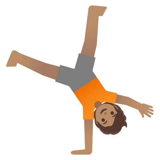 The person cartwheeling: medium skin tone emoji.