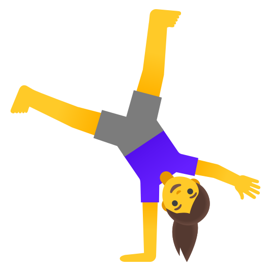 The woman cartwheeling emoji.