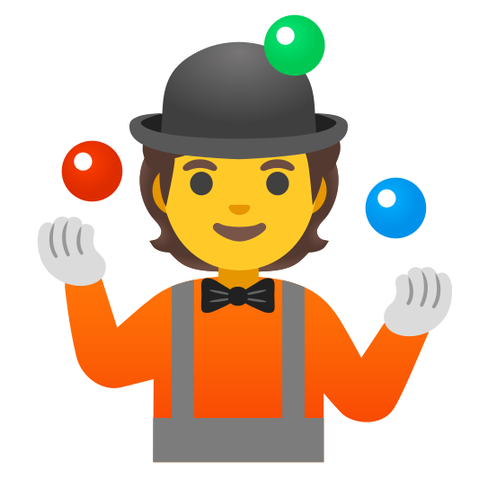 The person juggling emoji.
