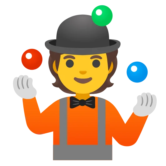 The person juggling emoji.