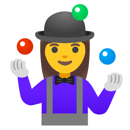 The woman juggling emoji.