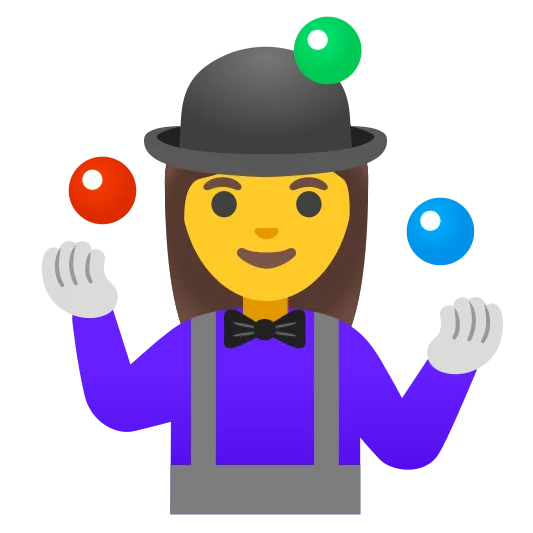 The woman juggling emoji.