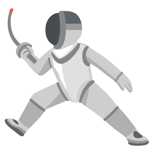 The person fencing emoji.