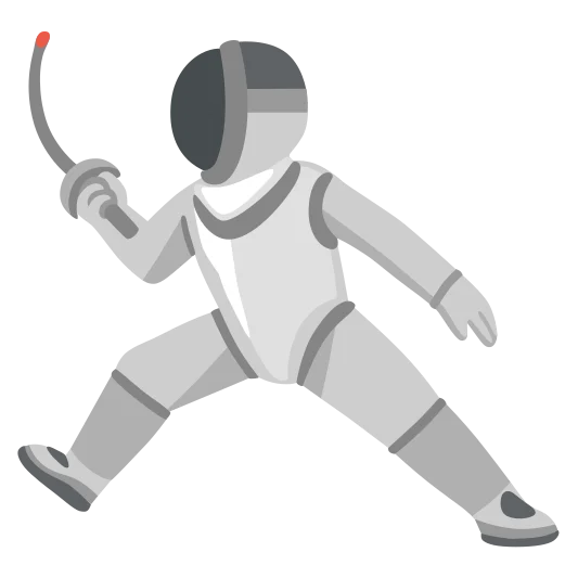 The person fencing emoji.