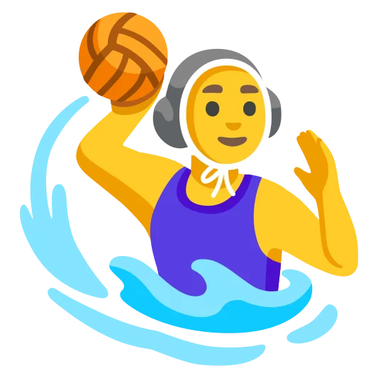 The woman playing water polo emoji.