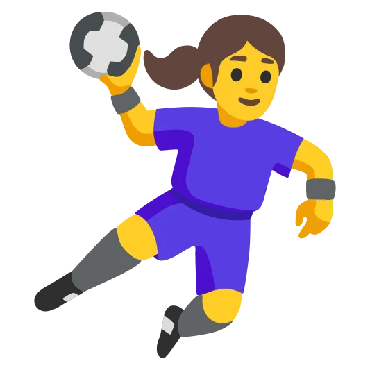 The woman playing handball emoji.