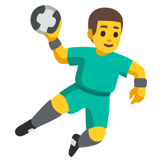 The man playing handball emoji.