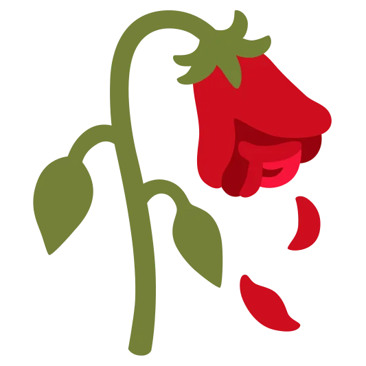 The wilted flower emoji.