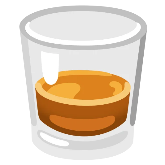 The tumbler glass emoji.